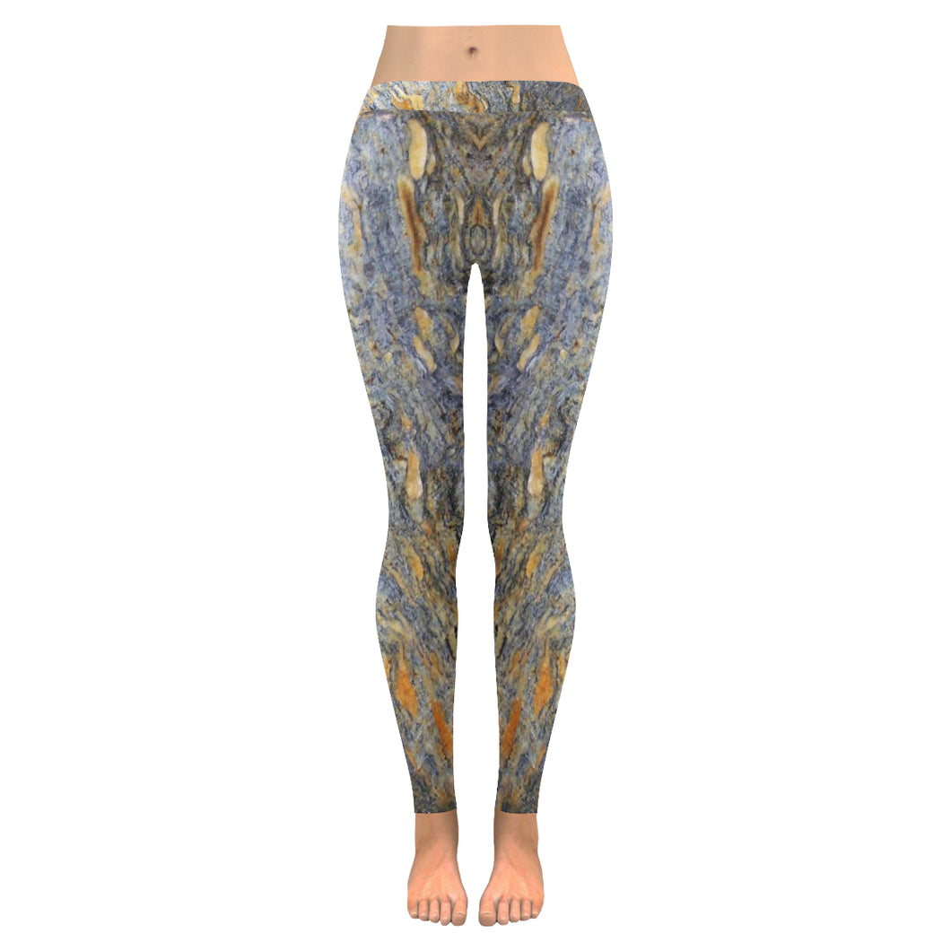 Marbled Abstract Low Rise Leggings (Invisible Stitch) (Model L05)