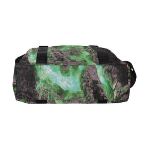 Molten Flames Green Large Capacity Duffle Bag (Model 1715)