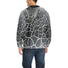 Load image into Gallery viewer, Crackle Negative All Over Print Quilted Windbreaker for Men (Model H35)