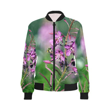 Load image into Gallery viewer, Fireweed Flower All Over Print Bomber Jacket for Women (Model H36)
