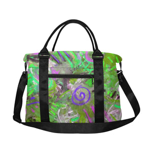 Graffiti Abstract Green Large Capacity Duffle Bag (Model 1715)