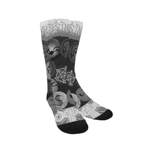 Dante's Inferno Black and White Trouser Socks (For Men)