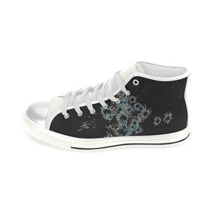 Fireworks Flower Glowing Women's Classic High Top Canvas Shoes (Model 017)