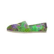 Load image into Gallery viewer, Graffiti Abstract Green Unisex Classic Canvas Slip-On (Model 1206)