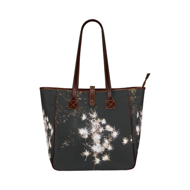Fireworks Flowers White Classic Tote Bag (Model 1644)
