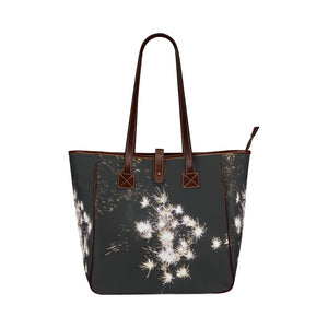Fireworks Flowers White Classic Tote Bag (Model 1644)