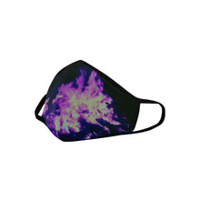 Load image into Gallery viewer, Feathery Flames Purple Mouth Mask in One Piece (2 Filters Included) (Model M02)