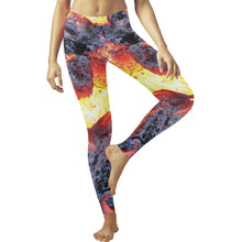 Load image into Gallery viewer, Molten Flames Low Rise Leggings (Invisible Stitch) (Model L05)