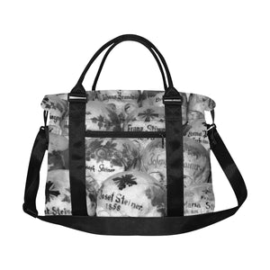 Painted Skulls Black and White Large Capacity Duffle Bag (Model 1715)