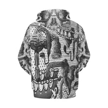 Load image into Gallery viewer, Complex Graffiti Black and White All Over Print Hoodie for Men/Large Size (USA Size) (Model H13)
