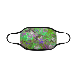 Graffiti Abstract Green Mouth Mask in One Piece (2 Filters Included) (Model M02)