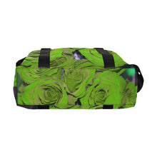 Load image into Gallery viewer, Rose Bouquet Flower Green Large Capacity Duffle Bag (Model 1715)
