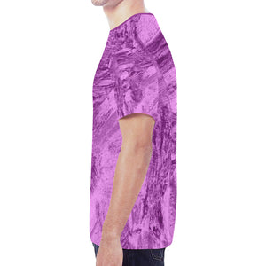 Abstract Brush Purple New All Over Print T-shirt for Men (Model T45)