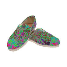 Load image into Gallery viewer, Holiday Paisley Aqua Unisex Classic Canvas Slip-On (Model 1206)