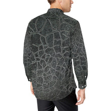 Load image into Gallery viewer, Crackle Black Men&#39;s All Over Print Casual Dress Shirt (Model T61)