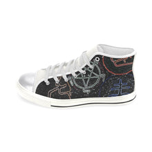 Load image into Gallery viewer, Dante&#39;s Inferno Glowing Women&#39;s Classic High Top Canvas Shoes (Model 017)