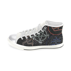 Dante's Inferno Glowing Women's Classic High Top Canvas Shoes (Model 017)