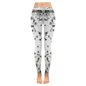 Crackle Mosaic Low Rise Leggings (Invisible Stitch) (Model L05)