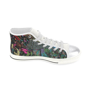 Paisley Power Women's Classic High Top Canvas Shoes (Model 017)