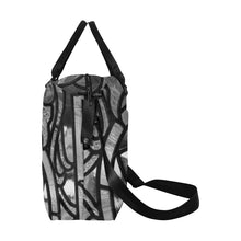 Load image into Gallery viewer, Stained Glass Black and White Large Capacity Duffle Bag (Model 1715)