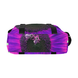 Busy Bee Sunflower Purple Large Capacity Duffle Bag (Model 1715)