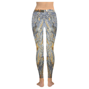 Marbled Abstract Low Rise Leggings (Invisible Stitch) (Model L05)