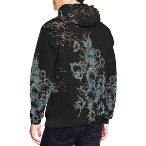 Fireworks Flower Glowing All Over Print Hoodie for Men/Large Size (USA Size) (Model H13)