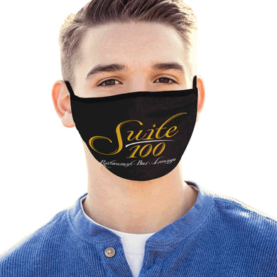 Suite 100 Black and Gold Mouth Mask
