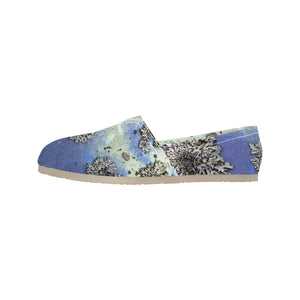 Patches of Moss Blue Unisex Classic Canvas Slip-On (Model 1206)