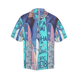 Surfboards Blue Hawaiian Shirt (Model T58)