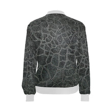 Load image into Gallery viewer, Crackle Black All Over Print Bomber Jacket for Women (Model H36)