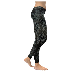 Spooky Tree Glowing Low Rise Leggings (Invisible Stitch) (Model L05)