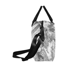 Load image into Gallery viewer, Abstract Brush Black and White Large Capacity Duffle Bag (Model 1715)