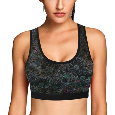 Livingstone Daisy Flower Glowing Women's All Over Print Sports Bra (Model T52)