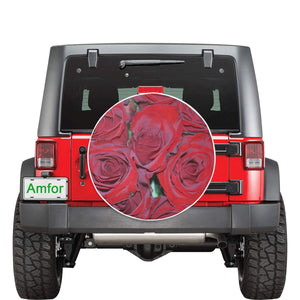Rose Bouquet Flower 32 Inch Spare Tire Cover