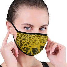 Load image into Gallery viewer, Crackle Art Yellow Mouth Mask (2 Filters Included)
