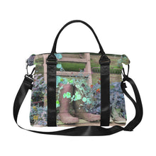 Load image into Gallery viewer, Blooming Boots Flower Blue Large Capacity Duffle Bag (Model 1715)