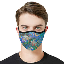 Load image into Gallery viewer, Graffiti Abstract Blue Mouth Mask in One Piece (2 Filters Included) (Model M02)