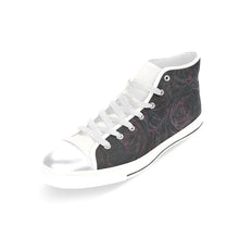 Load image into Gallery viewer, Rose Bouquet Glowing Women&#39;s Classic High Top Canvas Shoes (Model 017)