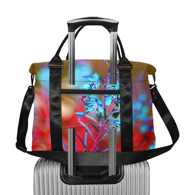 Fireweed Flower Blue Large Capacity Duffle Bag (Model 1715)