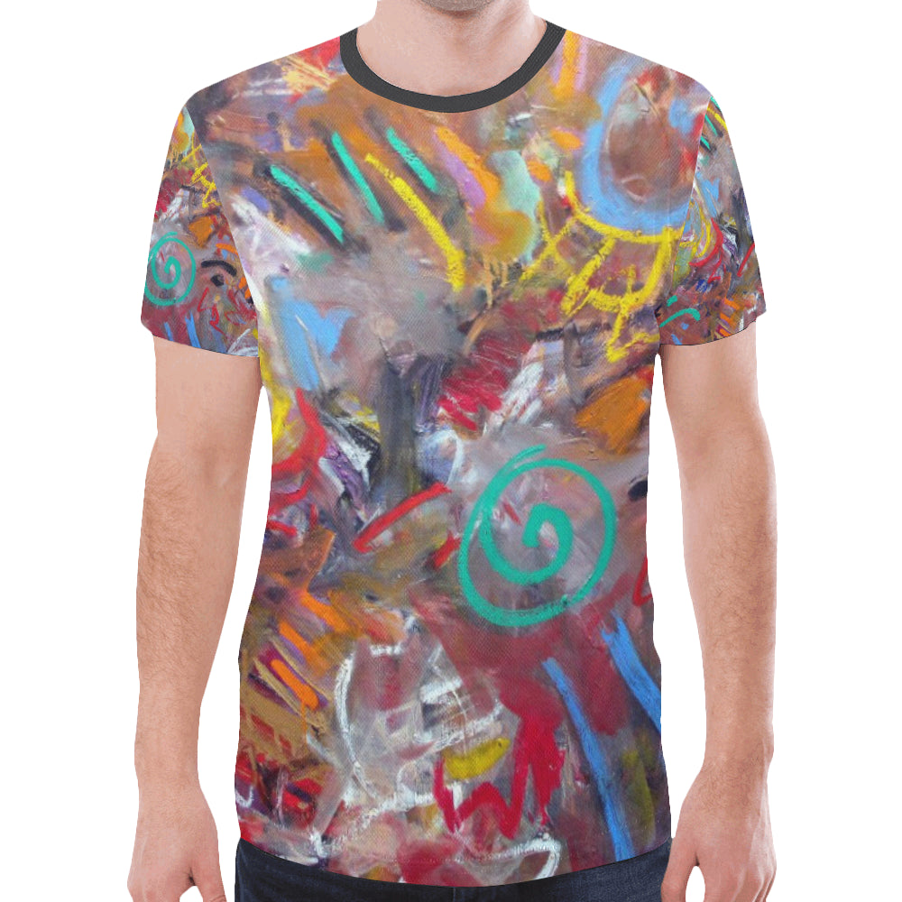 Graffiti Abstract New All Over Print T-shirt for Men (Model T45)