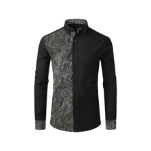 Load image into Gallery viewer, Marbled Abstract Glowing Men&#39;s All Over Print Casual Dress Shirt (Model T61)