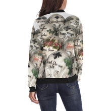 Load image into Gallery viewer, Painted Skulls All Over Print Bomber Jacket for Women (Model H36)