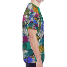Load image into Gallery viewer, Oil Paints Blue New All Over Print T-shirt for Men (Model T45)