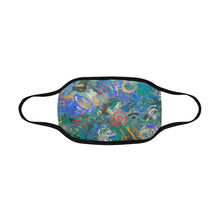 Load image into Gallery viewer, Graffiti Abstract Blue Mouth Mask in One Piece (2 Filters Included) (Model M02)