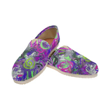 Load image into Gallery viewer, Graffiti Abstract Purple Unisex Classic Canvas Slip-On (Model 1206)