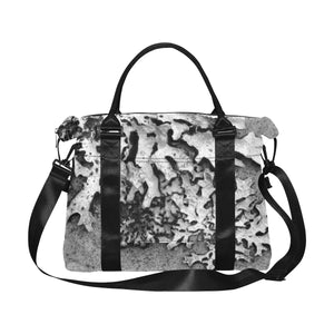 Moss Black and White Large Capacity Duffle Bag (Model 1715)