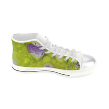 Load image into Gallery viewer, Puddle of Love Green Women&#39;s Classic High Top Canvas Shoes (Model 017)