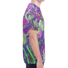 Load image into Gallery viewer, Graffiti Abstract Purple New All Over Print T-shirt for Men (Model T45)