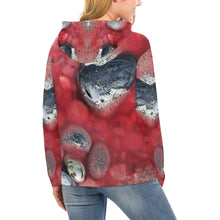 Load image into Gallery viewer, Puddle of Love Red All Over Print Hoodie for Women (USA Size) (Model H13)
